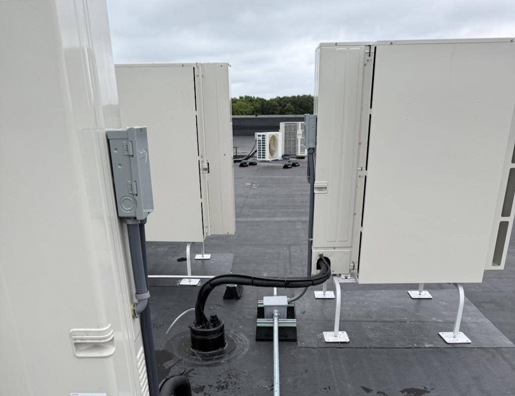 HVAC system on a roof