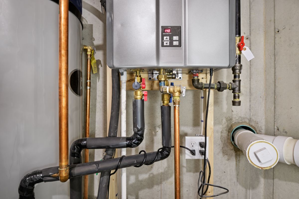 plumbing troy water heater grey modern unit