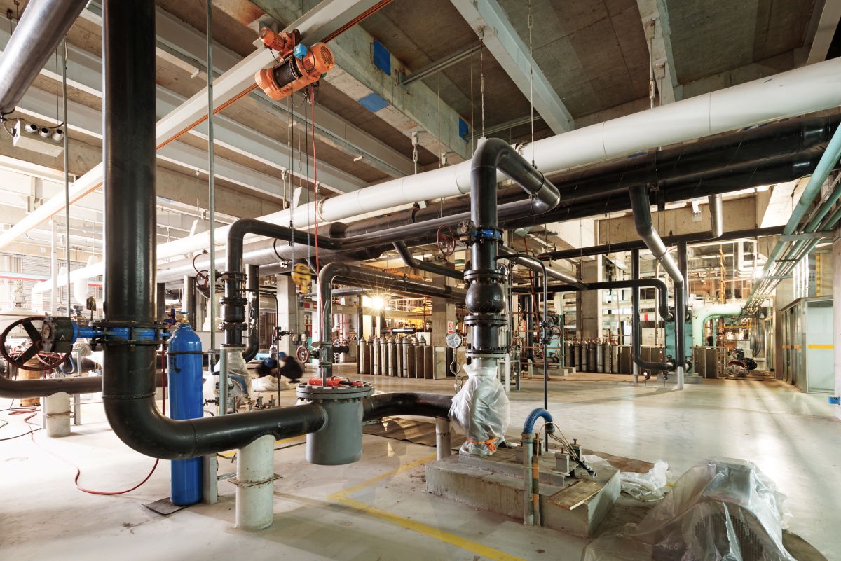 plumbing flint water system inside facility