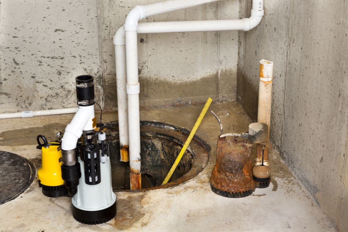 plumbing birmingham pump inside basement