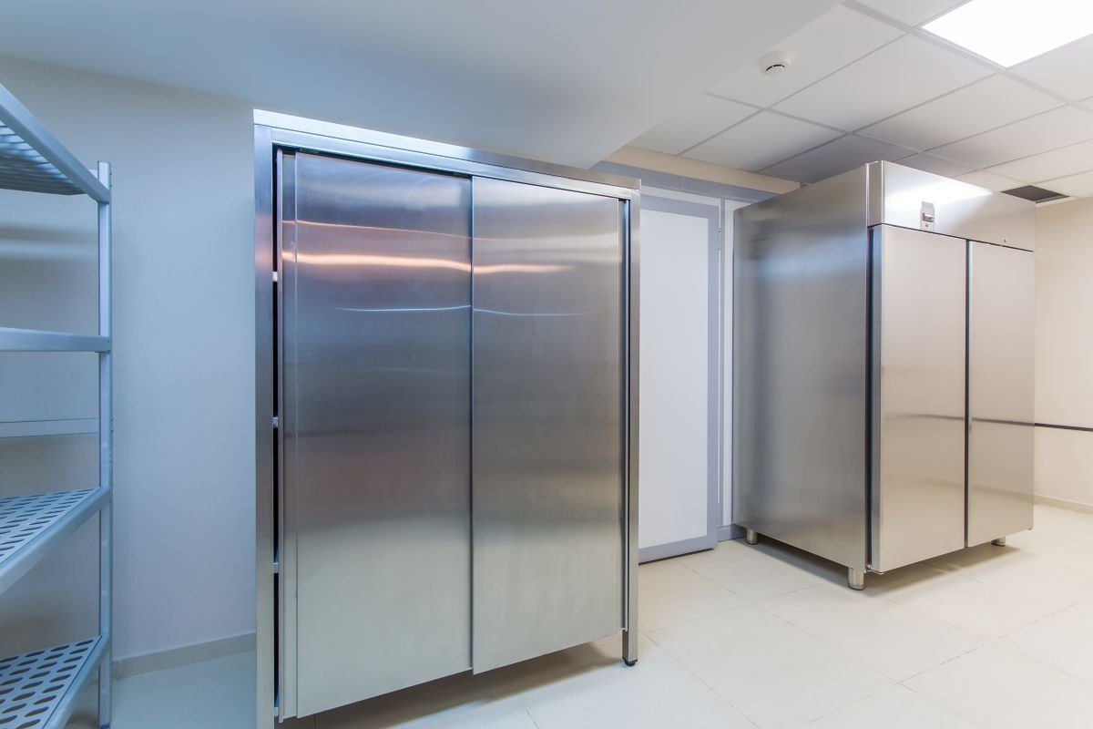 refrigeration davison two industrial fridges inside kitchen