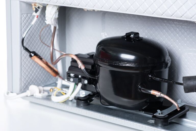 refrigeration flint white fridge black motor