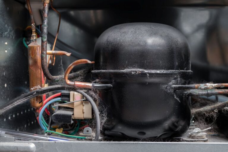 refrigeration west bloomfield fridge inside black motor and dirty wires