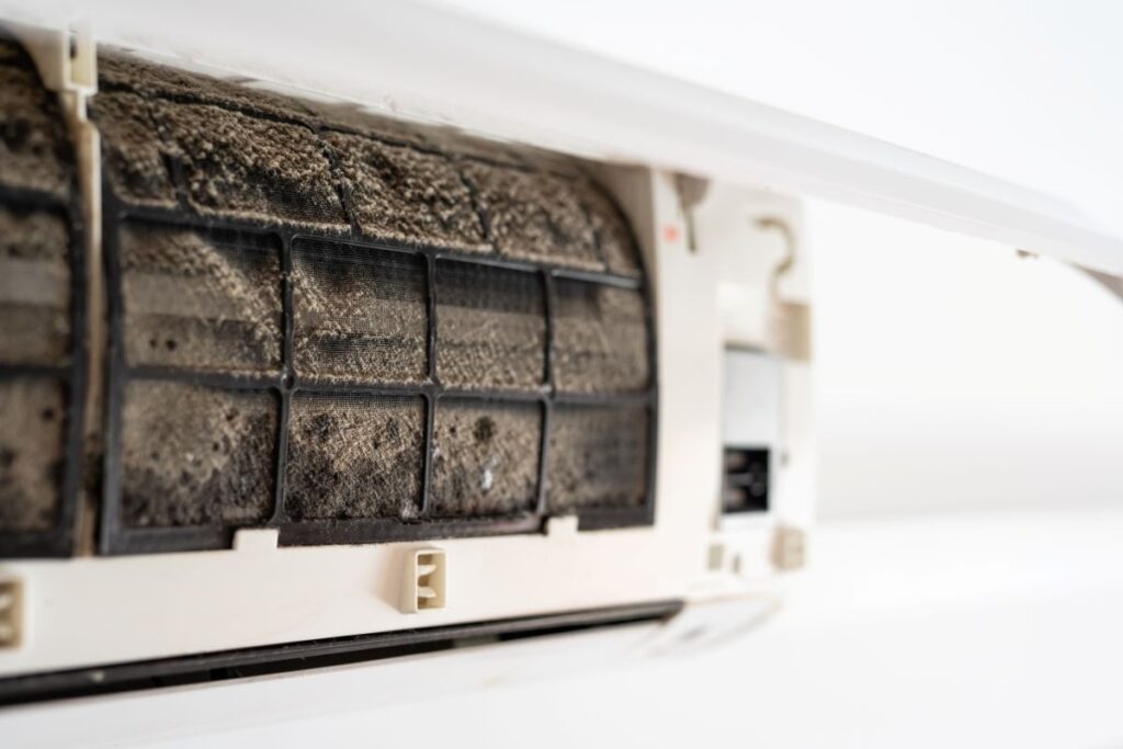 ac not turning on very dirty filter on wall unit