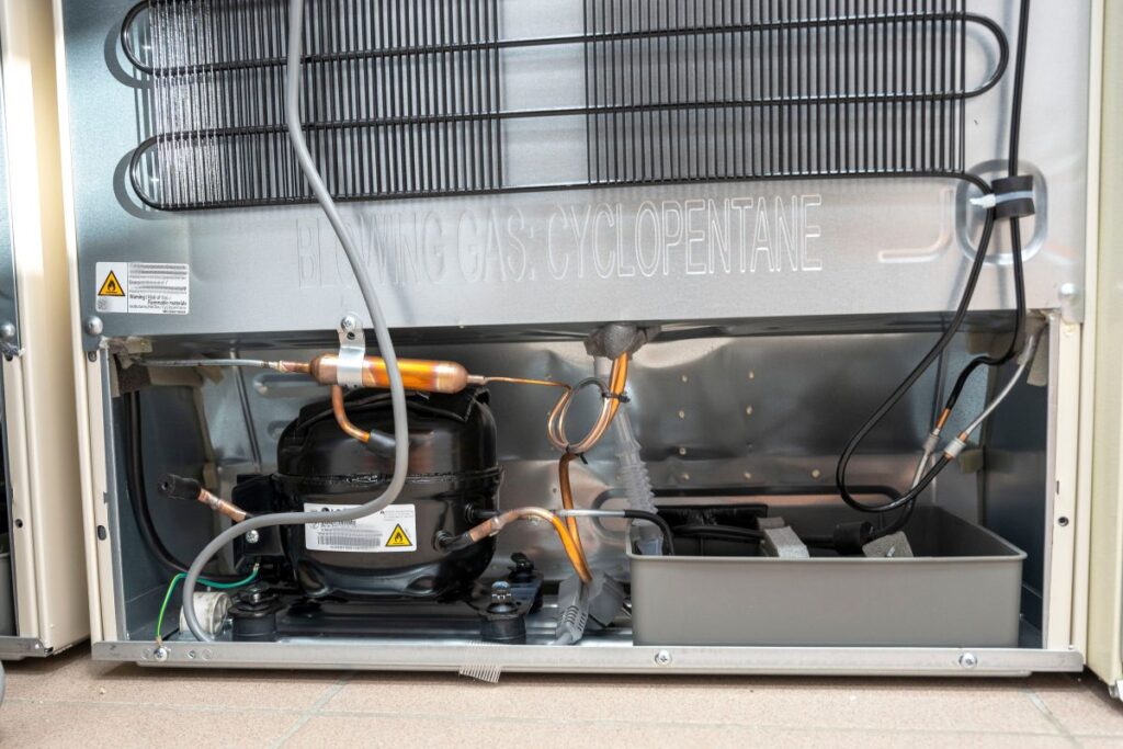 refrigeration system maintenance close up